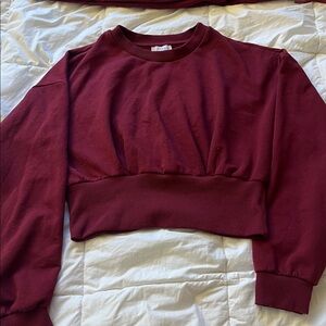 American Eagle Outfitters Maroon Sweatshirt + Sweatpants set